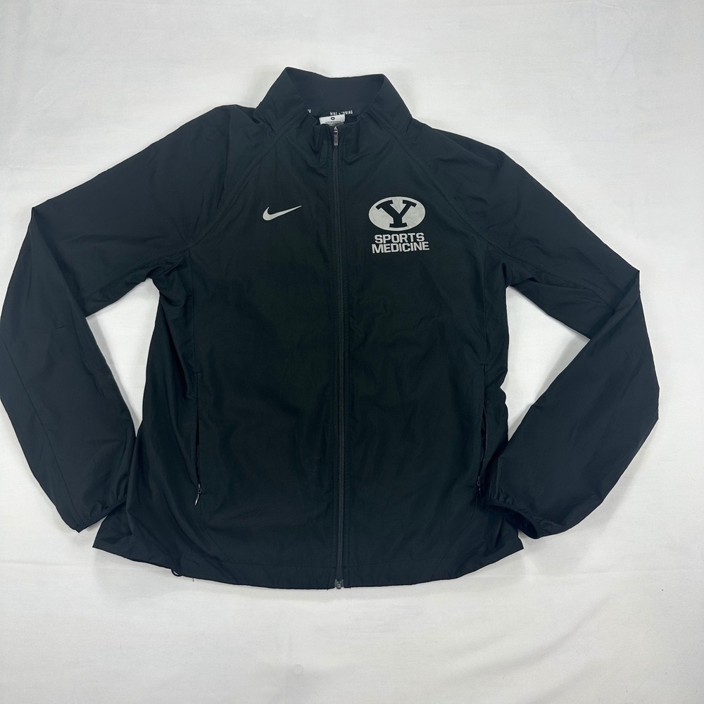 Nike Running Jacket‎ Women's Medium Black BYU Sports Medicine Lightweight Zip